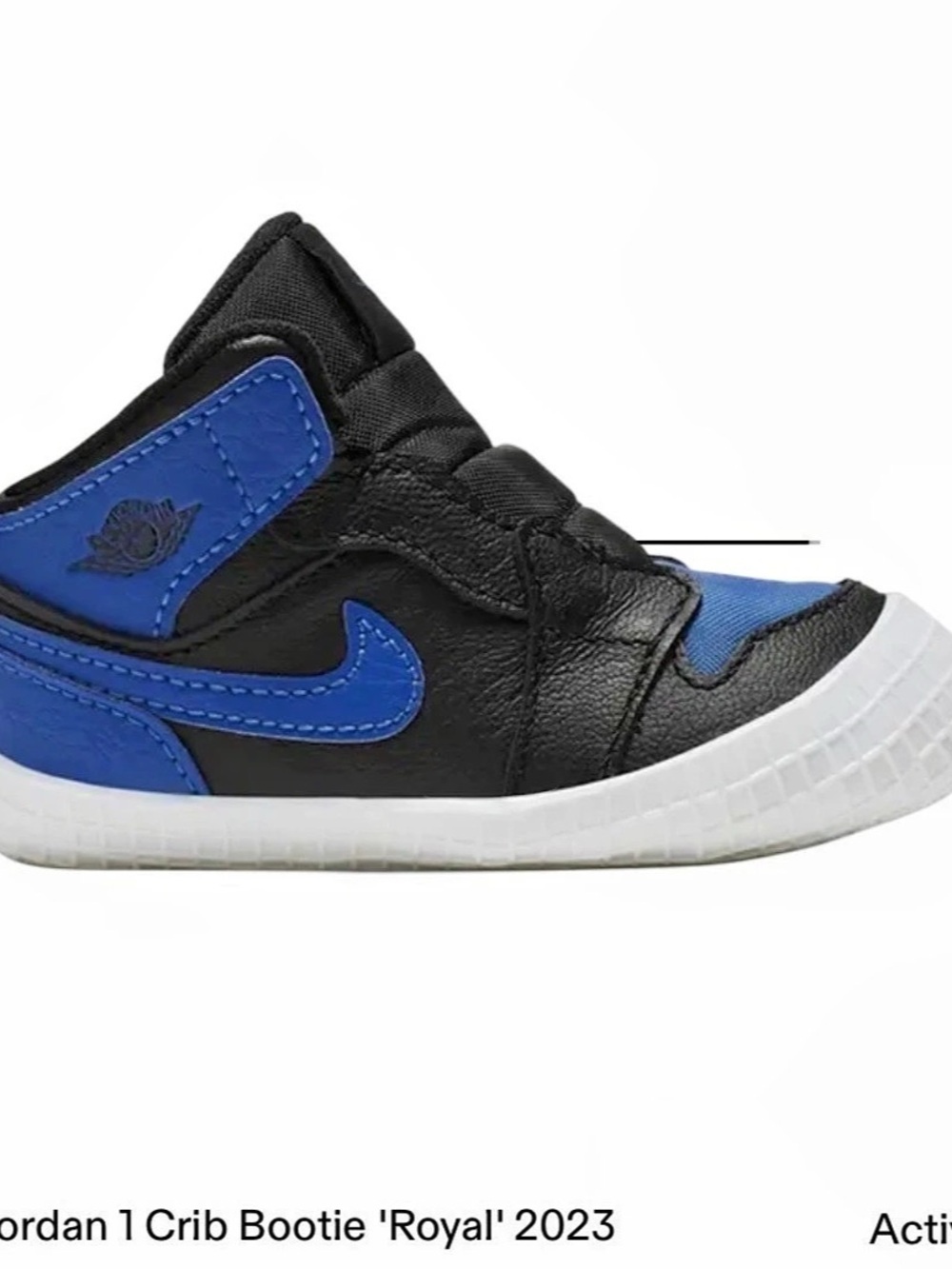 Nike Air Jordan 1 Crib Bootie 'Royal' 2023 Royal Baby Sneakers US 3C